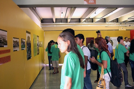 visita alunos Bonito - exposição Matte Larangeira