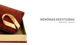 Capa Memórias Restituídas.