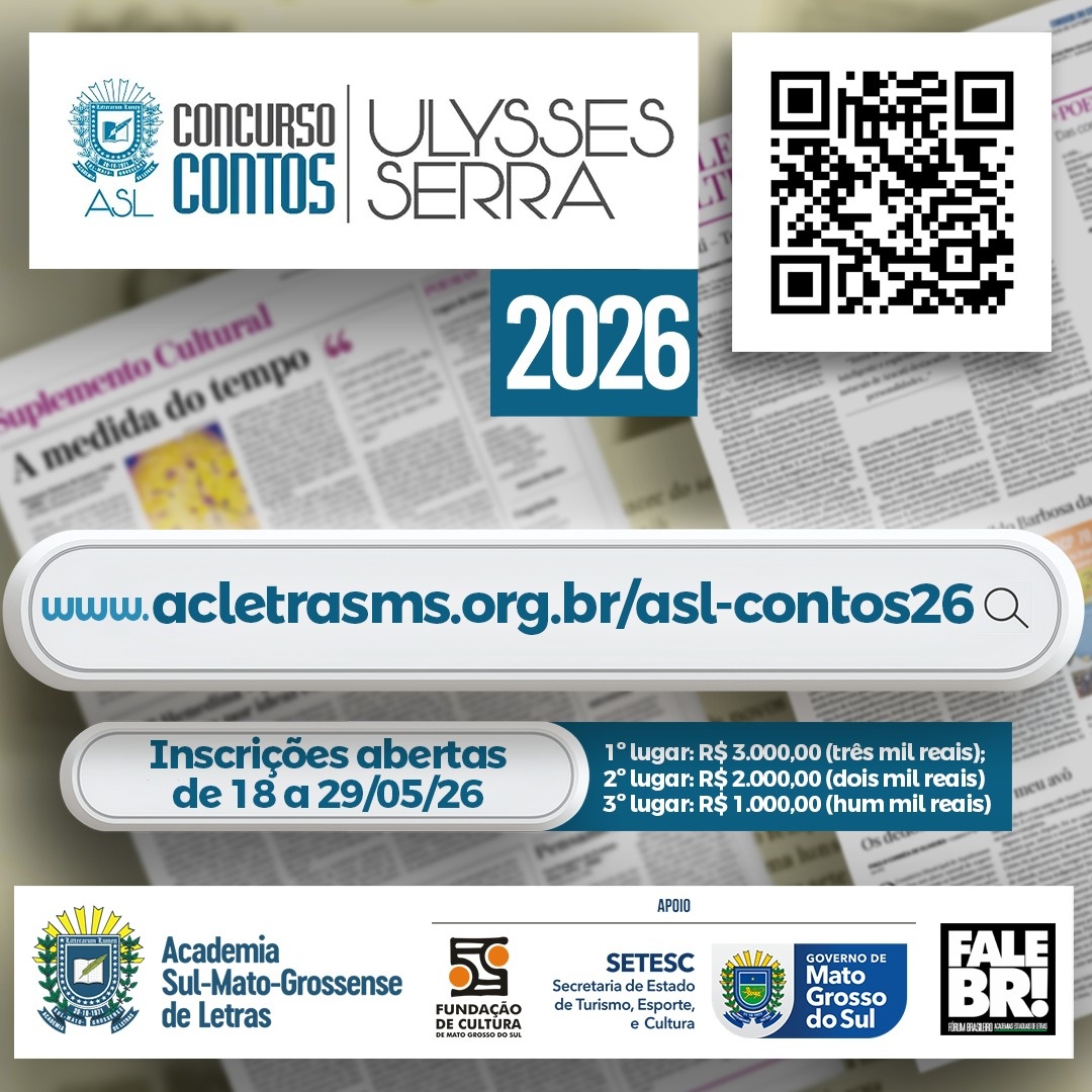ASL abre inscrições para Concurso de Contos “Ulysses Serra” com apoio da Fundação de Cultura ASL abre inscrições para Concurso de Contos “Ulysses Serra” com apoio da Fundação de Cultura