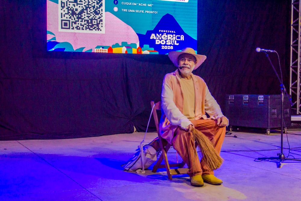 Pantanal de Lino mistura mitos e lendas entre cultura e poesia no Festival América do Sul Pantanal de Lino mistura mitos e lendas entre cultura e poesia no Festival América do Sul